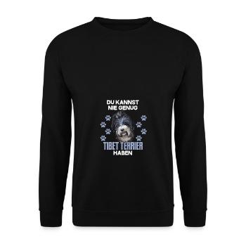 Du kannst nie genug Tibet terrier haben - Unisex Pullover - Schwarz - Vorne - Alina (178cm) & Michal (187cm)