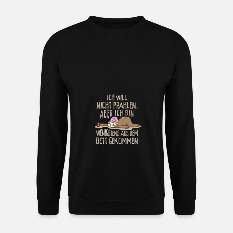 Lustiges Faultier Morgenmuffel - Unisex Pullover - Schwarz