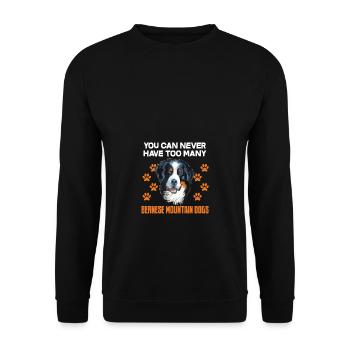 Drôle de chien de montagne bernois chien de tête de chien - Sweat-shirt Unisexe - noir - Devant - Alina (178cm) & Michal (187cm)