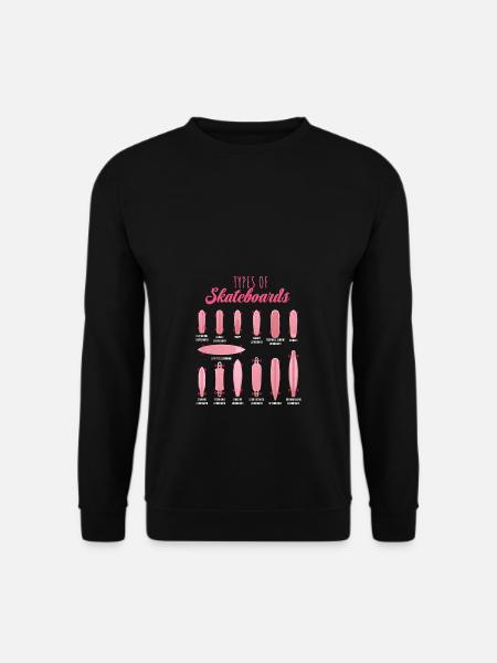 Typen von Skateboards Mädchen Design - Unisex Pullover - Schwarz