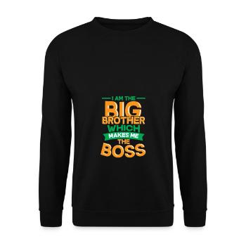 Bruder Chef - Unisex Pullover - Schwarz - Vorne - Alina (178cm) & Michal (187cm)