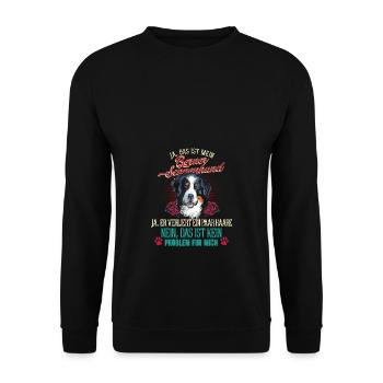 Berner Sennenhund Problem - Unisex Pullover - Schwarz - Vorne - Alina (178cm) & Michal (187cm)