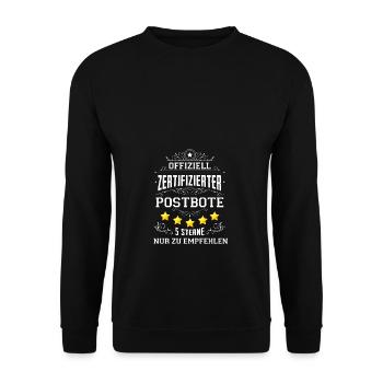 Offiziell Zertifizierter Zusteller - Unisex Pullover - Schwarz - Vorne - Alina (178cm) & Michal (187cm)