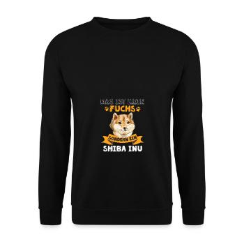 Das ist kein Fuchs sondern ein Shiba Inu - Unisex Pullover - Schwarz - Vorne - Alina (178cm) & Michal (187cm)
