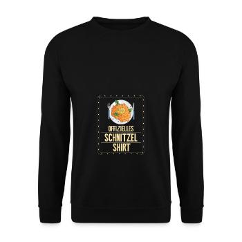 Offizielles Schnitzel Shirt - Unisex Pullover - Schwarz - Vorne - Alina (178cm) & Michal (187cm)