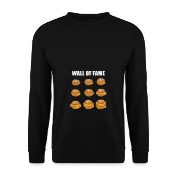Schnitzel Wall of Fame - Unisex Sweatshirt - black - Front - Alina (178cm) & Michal (187cm)