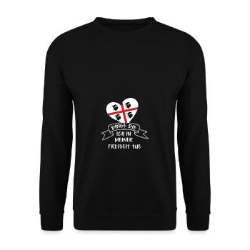 Freizeit Sardinien Urlaub - Unisex Pullover - Schwarz - Vorne - Alina (178cm) & Michal (187cm)
