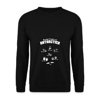 Un animal de l’Antarctique suit ses empreintes - Sweat-shirt Unisexe - noir - Devant - Alina (178cm) & Michal (187cm)