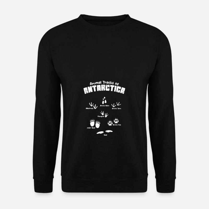 Tierspuren der Antarktis Fußabdrücke - Unisex Pullover - Schwarz