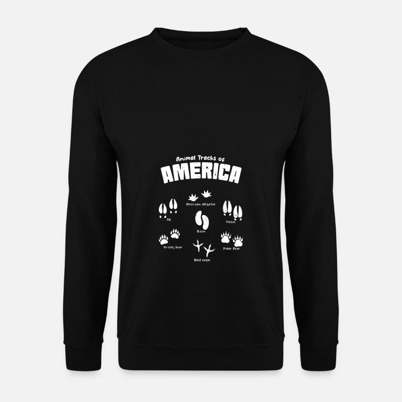 Animal Tracks America Footprints - Unisex Sweatshirt - black