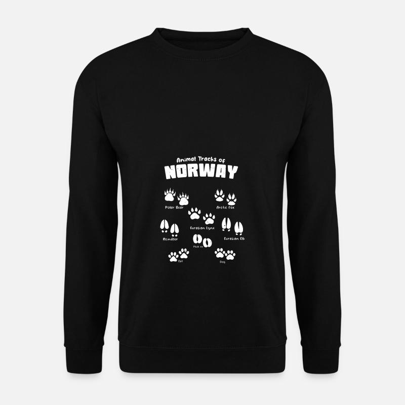 Animal Tracks Norway Footprints - Unisex Sweatshirt - black
