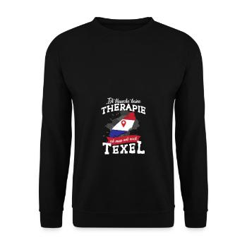 Texel Therapie Nordholland Niederland Urlaub Insel - Unisex Pullover - Schwarz - Vorne - Alina (178cm) & Michal (187cm)