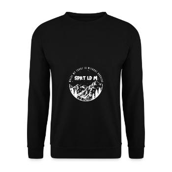 Spirit Lead Me Sprt ld m Church of Jesus Christ - Unisex Sweatshirt - black - Front - Alina (178cm) & Michal (187cm)