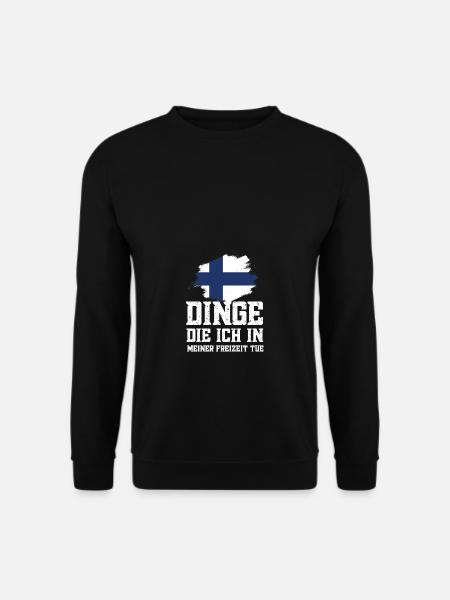 Finnland Dinge in der Freizeit Urlaub Geschenk - Unisex Pullover - Schwarz