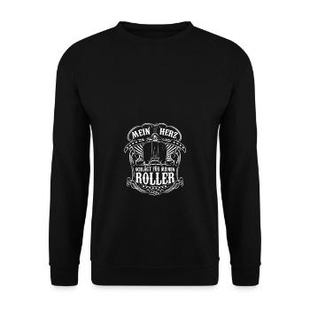 Mon coeur pour Scooter Scooter Scooter Cadeau - Sweat-shirt Unisexe - noir - Devant - Alina (178cm) & Michal (187cm)
