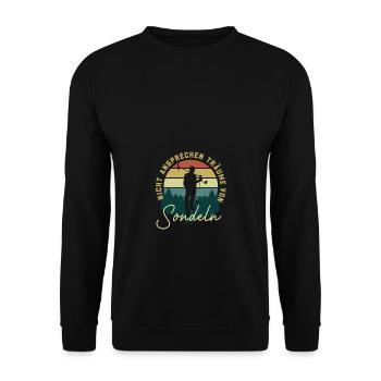 Träume von Sondeln Sondelgänger Metalldetektor - Unisex Pullover - Schwarz - Vorne - Alina (178cm) & Michal (187cm)