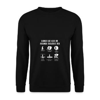Dinge in der Freizeit Sondelgänger Metalldetektor - Unisex Pullover - Schwarz - Vorne - Alina (178cm) & Michal (187cm)