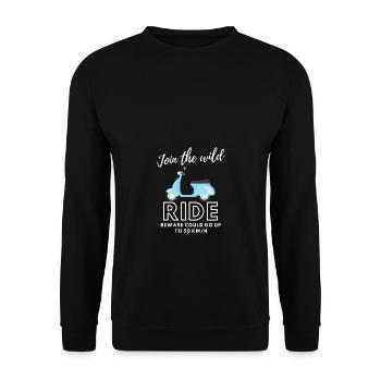 Wild Scooter Ride Scooter Scooter Outfit - Unisex Sweatshirt - black - Front - Alina (178cm) & Michal (187cm)