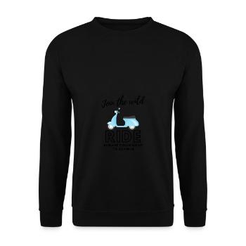 Wild Scooter Ride Scooter Scooter Outfit - Unisex Sweatshirt - black - Front - Alina (178cm) & Michal (187cm)