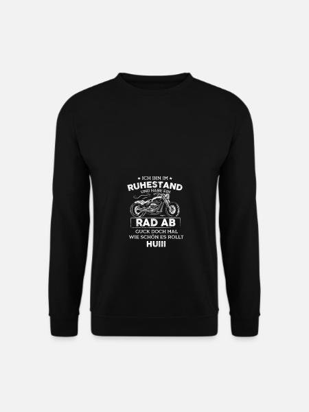 Ruhestand Rad ab Motorrad Fahrer Chopper Renter - Unisex Pullover - Schwarz