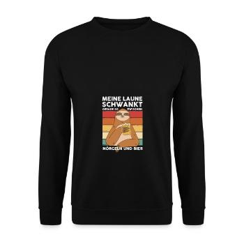 Nörgeln und Bier Renter Ruhestand Pension - Unisex Pullover - Schwarz - Vorne - Alina (178cm) & Michal (187cm)