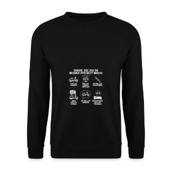 Ride my Roller Motorroller Scooter Outfit - Unisex Pullover - Schwarz - Vorne - Alina (178cm) & Michal (187cm)