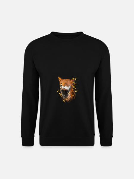 Fuchsgesicht Fuchs Fox Süß Schlau Aquarell - Unisex Pullover - Schwarz