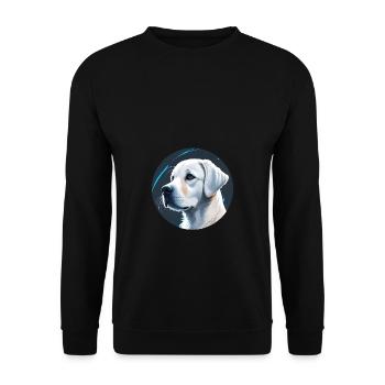 Tête de chien Labrador Retriever blanc - Sweat-shirt Unisexe - noir - Devant - Alina (178cm) & Michal (187cm)