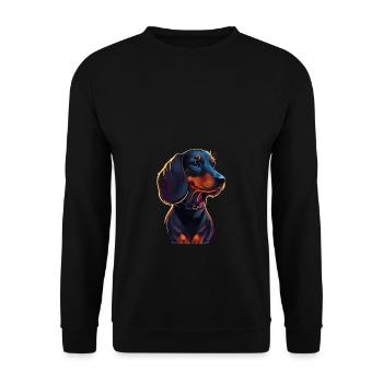 Teckel mignon pour les amoureux des chiens - Sweat-shirt Unisexe - noir - Devant - Alina (178cm) & Michal (187cm)