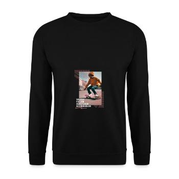 Skateboarding Skater Skate Skateboarder Kinder - Unisex Pullover - Schwarz - Vorne - Alina (178cm) & Michal (187cm)
