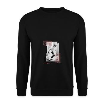 Skateboard Design Perfekt Jungen Geschenkidee - Unisex Pullover - Schwarz - Vorne - Alina (178cm) & Michal (187cm)