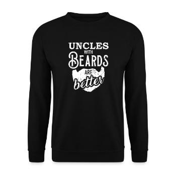uncle - Unisex Sweatshirt - black - Front - Alina (178cm) & Michal (187cm)