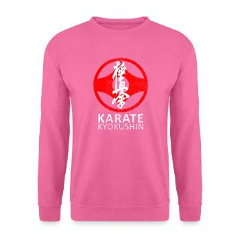 Kyokushin Karate Kampfkunst Japan Vintage - Unisex Pullover - Pink - Vorne
