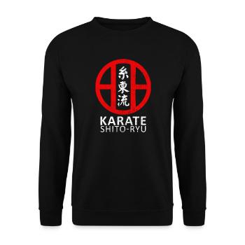 Shito Ryu Karate Kampfkunst Japan Vintage - Unisex Pullover - Schwarz - Vorne - Alina (178cm) & Michal (187cm)