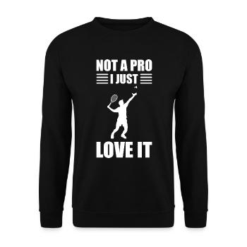Badminton -Liebhaber Shuttlecock -Athlet - Unisex Pullover - Schwarz - Vorne - Alina (178cm) & Michal (187cm)