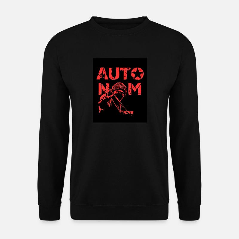 Autonom in ROT - Unisex Pullover - Schwarz