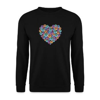 Moutons Moutons islandais Moutons islandais multicolores - Sweat-shirt Unisexe - noir - Devant - Alina (178cm) & Michal (187cm)