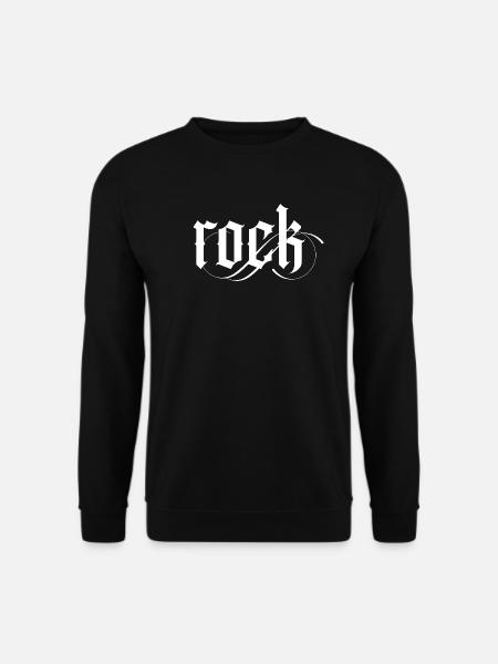 Einfaches Gothic Rock Logo Design - Unisex Pullover - Schwarz