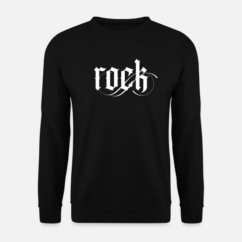 Einfaches Gothic Rock Logo Design - Unisex Pullover - Schwarz