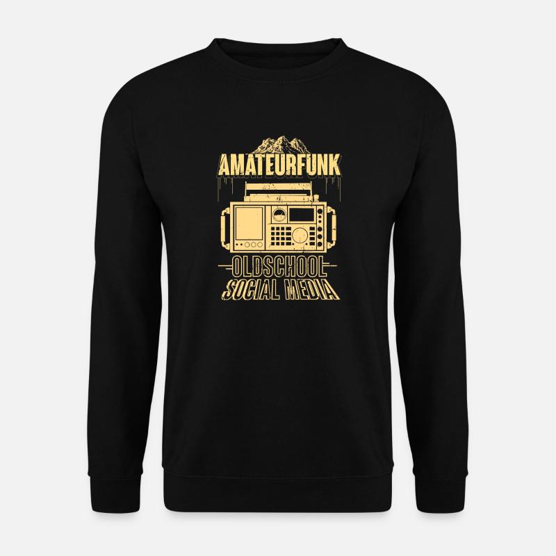 Amateurfunk Hobby Funk - Oldschool Social Media - Unisex Pullover - Schwarz