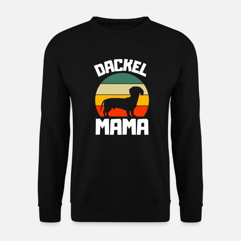 Maman teckel rétro - Sweat-shirt Unisexe - noir