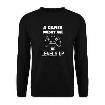 Gamer Funny Sayings Lifestyle Gaming - Unisex Pullover - Schwarz - Vorne - Alina (178cm) & Michal (187cm)