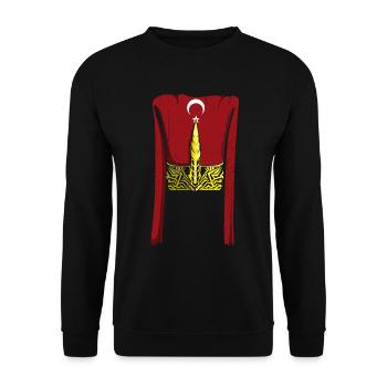Osmanisches Reich Osmanischer Krieger Janitscharen - Unisex Pullover - Schwarz - Vorne - Alina (178cm) & Michal (187cm)