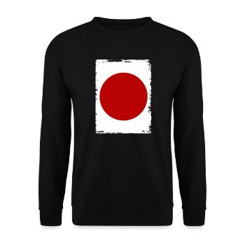 Drapeau du Japon Utilisé Look Nihon Drapeau japonais - Sweat-shirt Unisexe - noir - Devant - Alina (178cm) & Michal (187cm)