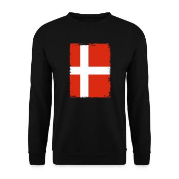 Denmark Flag Scandinavia Danish Flag Travel - Unisex Sweatshirt - black - Front - Alina (178cm) & Michal (187cm)