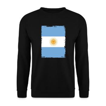 Drapeau de l’Argentine Amérique du Sud Drapeau de l’Argentine - Sweat-shirt Unisexe - noir - Devant - Alina (178cm) & Michal (187cm)