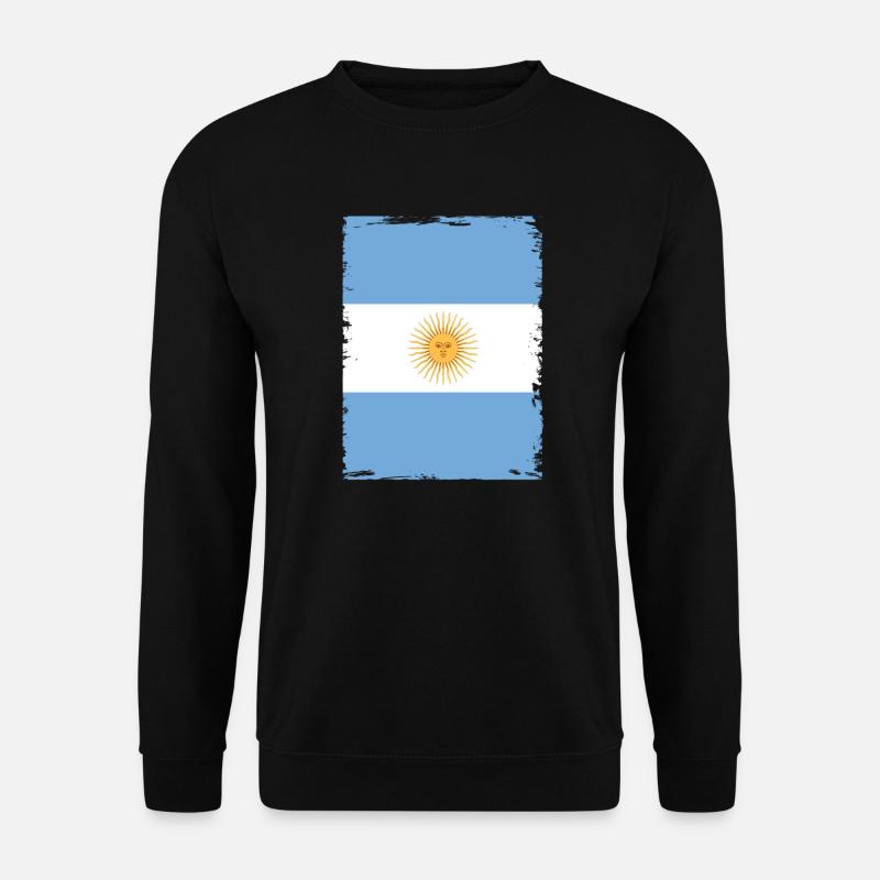 Argentinien Fahne Südamerika Argentinische Flagge - Unisex Pullover - Schwarz