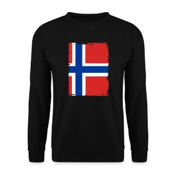Drapeau de la Norvège Scandinavie Drapeau norvégien - Sweat-shirt Unisexe - noir - Devant - Alina (178cm) & Michal (187cm)