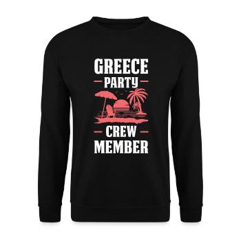 Greece Party Crew - Unisex Sweatshirt - black - Front - Alina (178cm) & Michal (187cm)