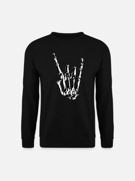 Metal Hand Quote Graphic - Unisex Sweatshirt - black